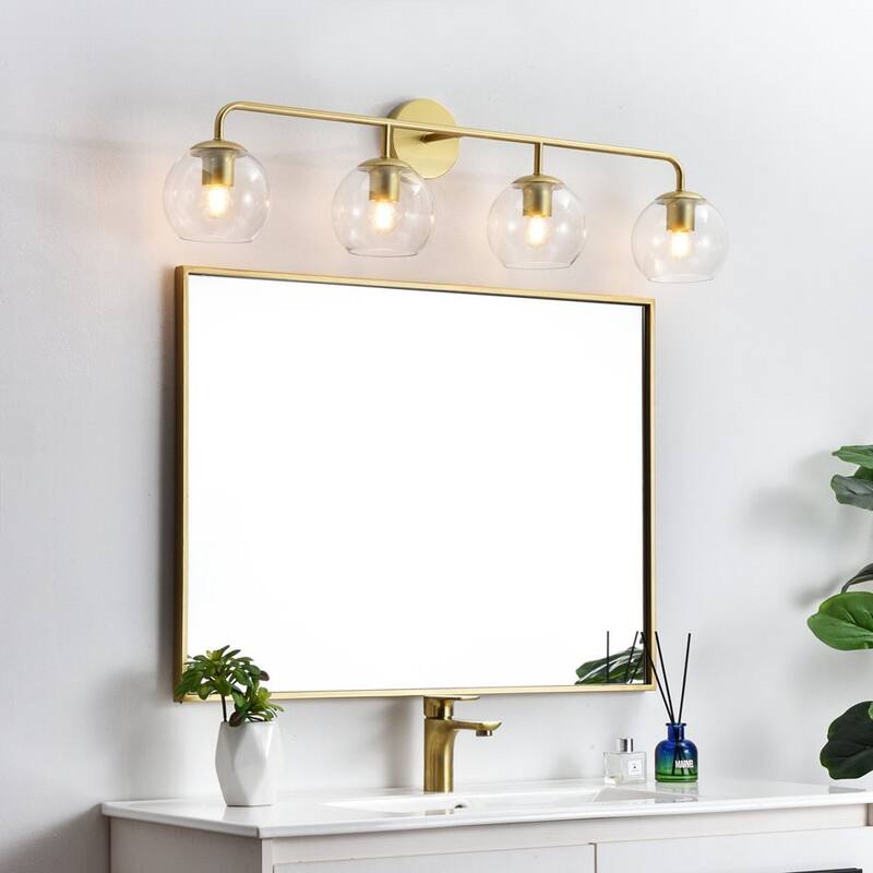 Elegant Lighting LD7321W37 Genesis 4 Light 10" Tall Bathroom Sconce