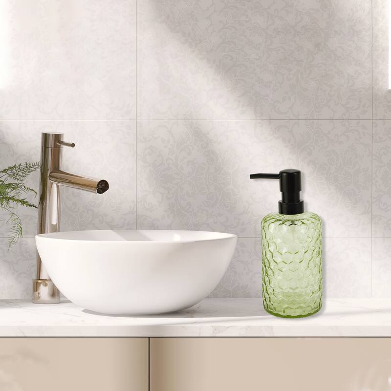 Simple Cylindrical Soap Pump Dispenser for Bathroom 500ml 1 Pcs - Green Black