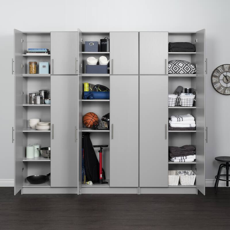 Prepac Elite Tall 2-Door Cabinet with Adjustable Shelves-Functional, Freestanding Garage Storage Cabinet with Doors and Shelves
