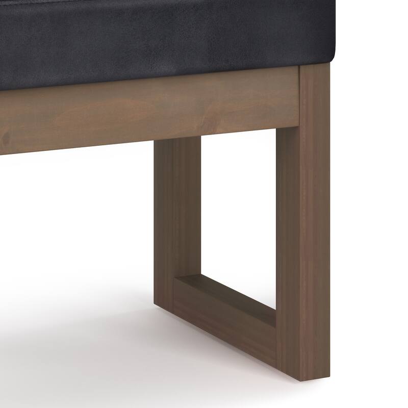 Footstool Small Ottoman Bench - Black