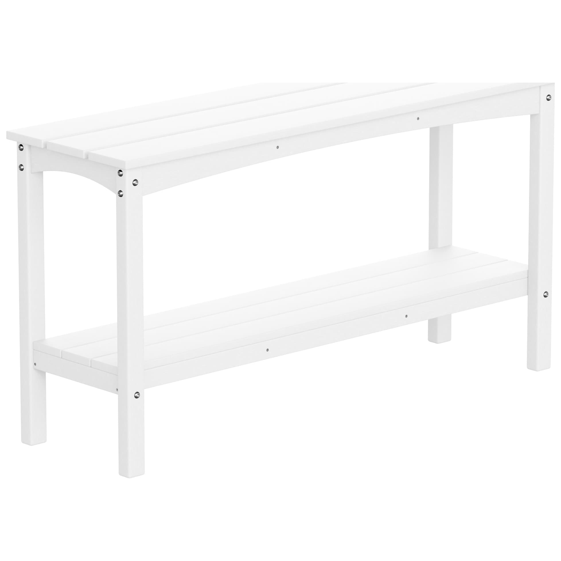 Laguna Hdpe All Weather Outdoor Patio Two Shelf Table