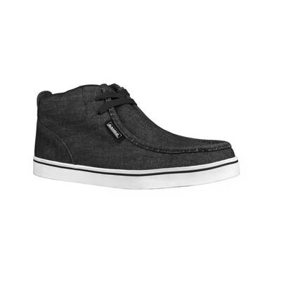 Lugz Mens Strider Denim Sneakers, Black, 8 D(M) US