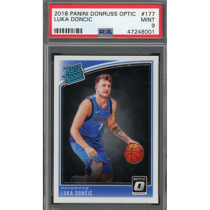 Luka Doncic 2018 Panini Donruss Optic Basketball Rookie Card #177 Graded PSA 9 - 8'6" x 11'6"