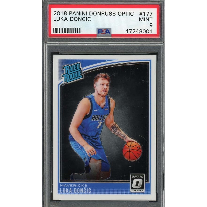 Luka Doncic 2018 Panini Donruss Optic Basketball Rookie Card #177 Graded PSA 9 - 8'6" x 11'6"