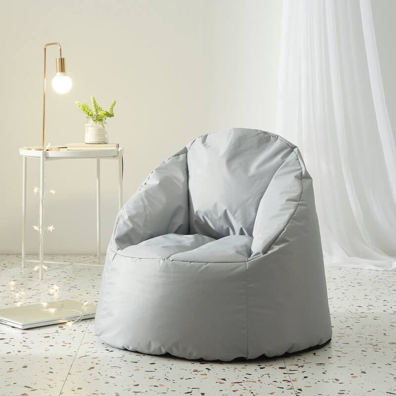 Urban Shop Structured Round Bean Bag - Grey
