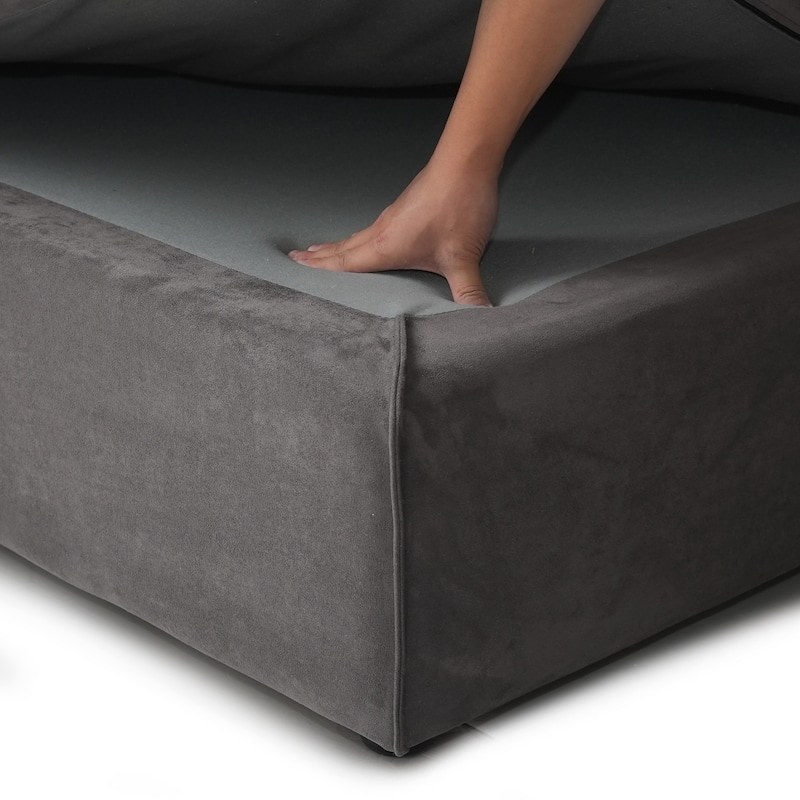 211.77" Down Filled Curved Sectional Sofa Oversized 4 Seater with Ottoman for Living Room Set