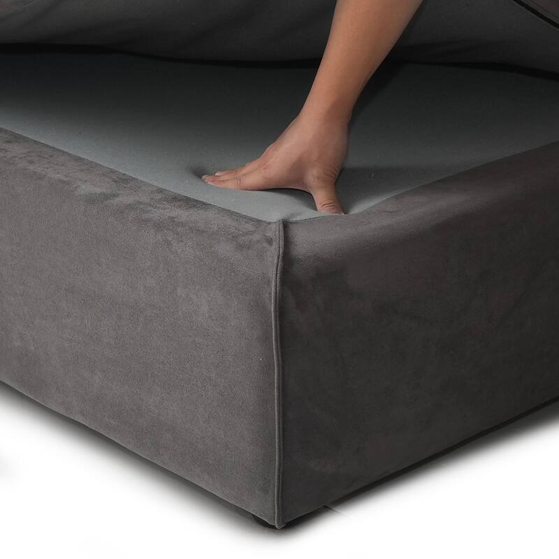 4 - Piece Frosted Velvet Sectional Sofa Oversize Lounge Sleep Couch