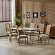 preview thumbnail 1 of 9, Regina French Country Wood and Cane Upholstered Dining Chairs by Christopher Knight Home 6-Piece - Greyish Green