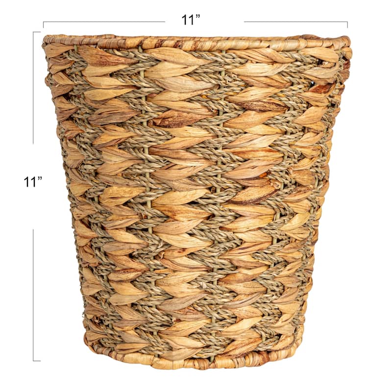 Household Essentials Wicker Waste Basket with Plastic Liner