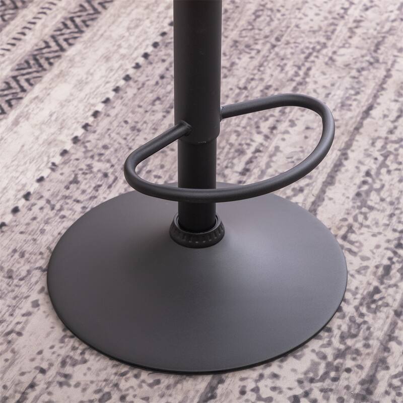 Upholstery Airlift Adjustable Swivel Barstool w/ Chrome Base, Set of 2