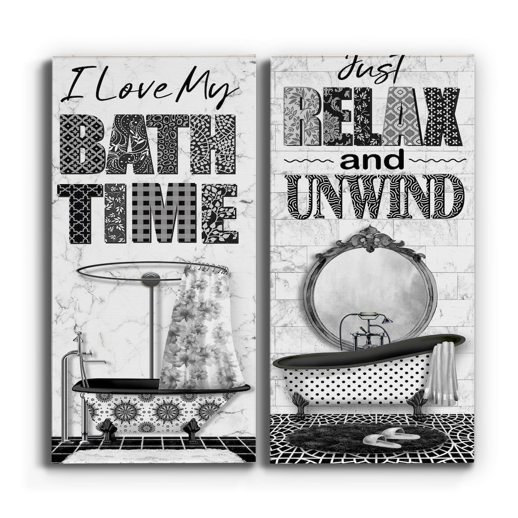 I Love My Bath Time- Premium Gallery Wrapped Canvas - Ready to Hang