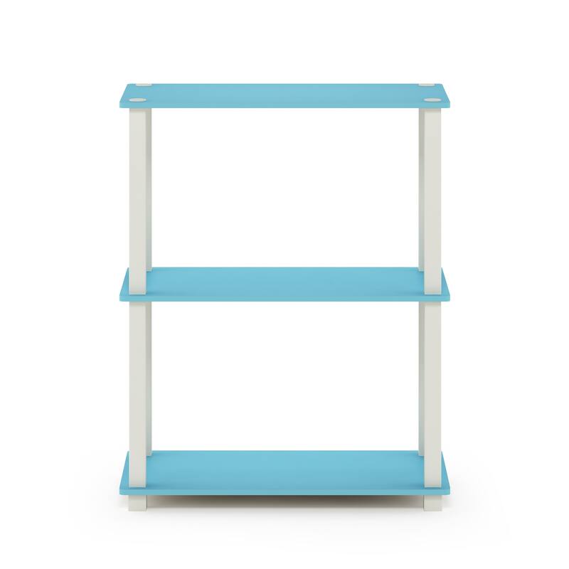 Furinno Turn-S-Tube 3-Tier Compact Multipurpose Shelf Display Rack with Square Tube