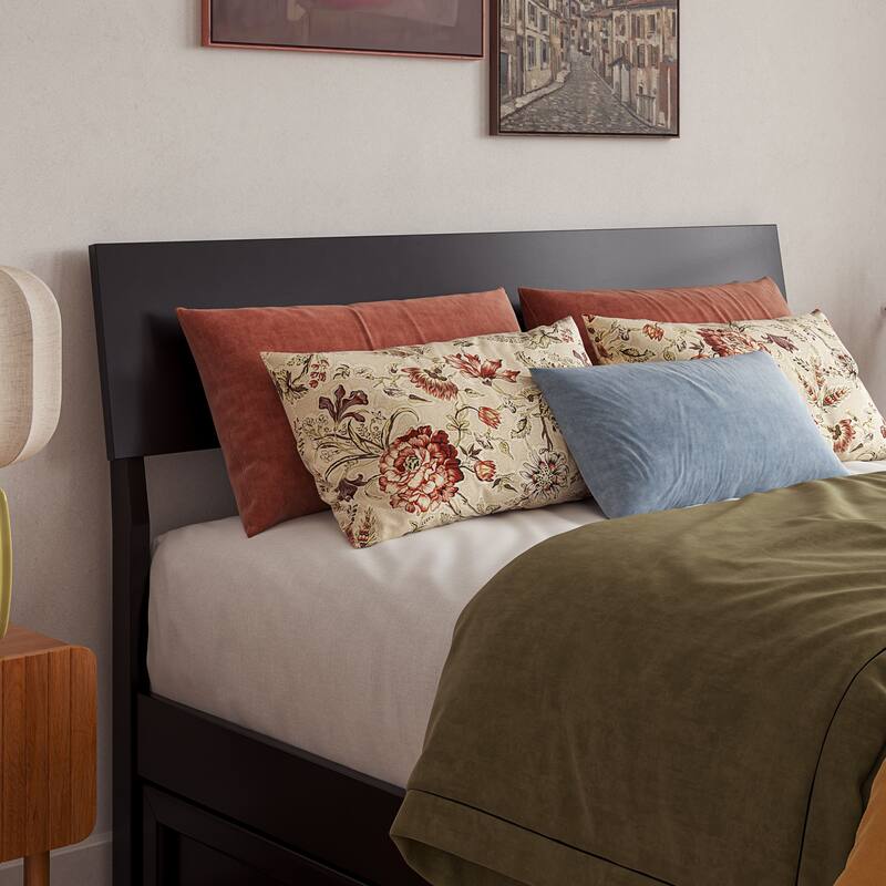 Norla Wood Platform Bed with Trundle