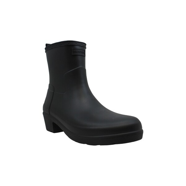 hunter refined low heel ankle biker rain boots