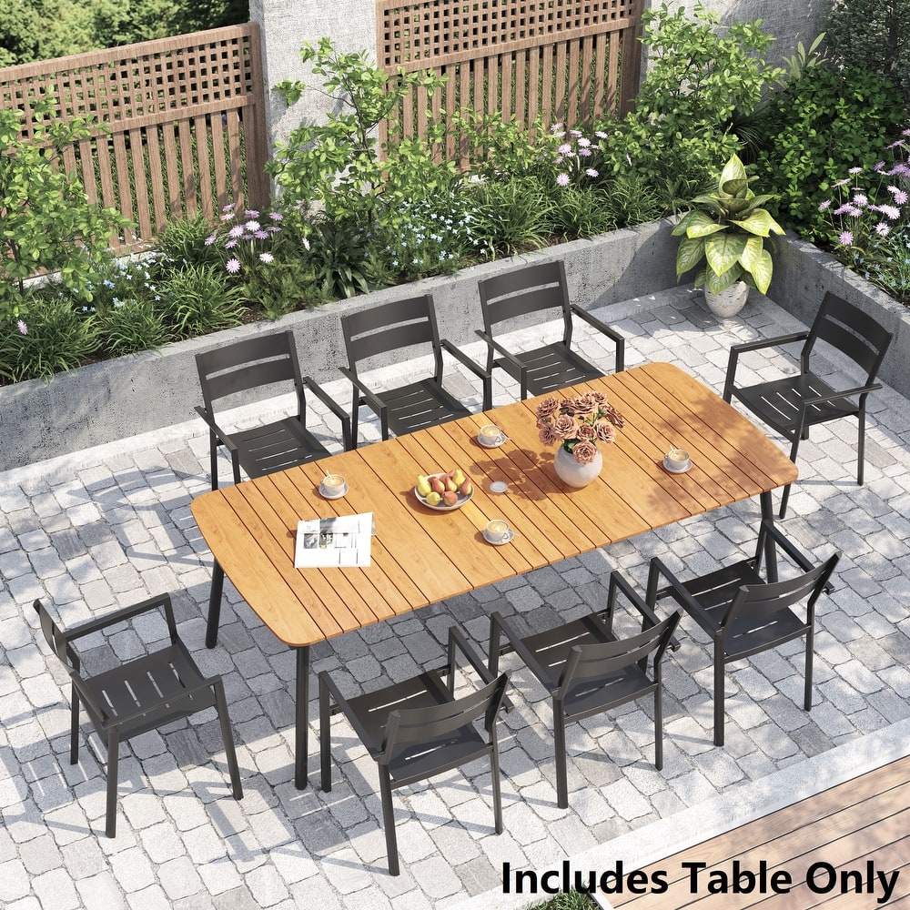 VredHom Outdoor Rectangular Aluminum Dining Table