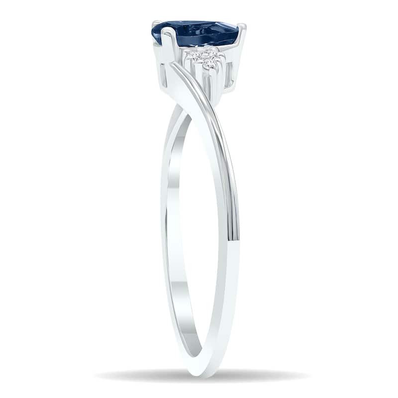 Women's Sapphire and Diamond Tierra Ring in 10K White Gold