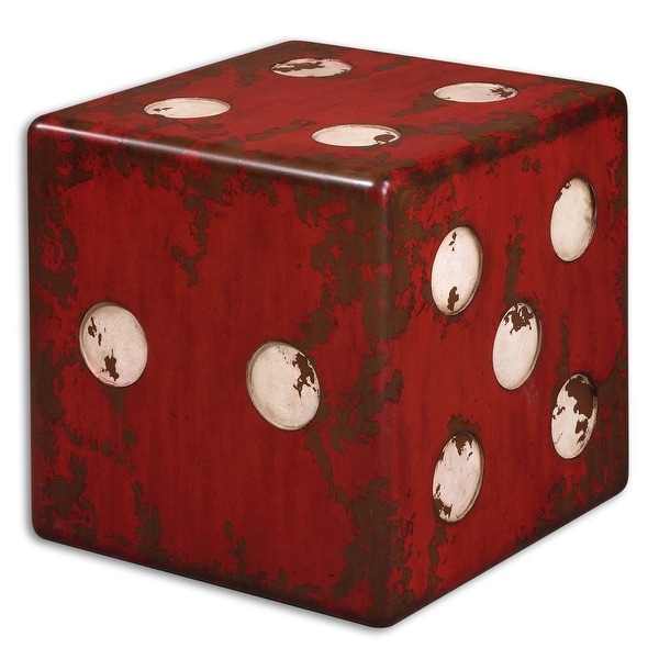 Uttermost 24168 Dice Accent Table - Burnt Red. Opens flyout.