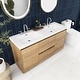 preview thumbnail 37 of 152, Floating Bathroom Vanity with Integrated Resin Top