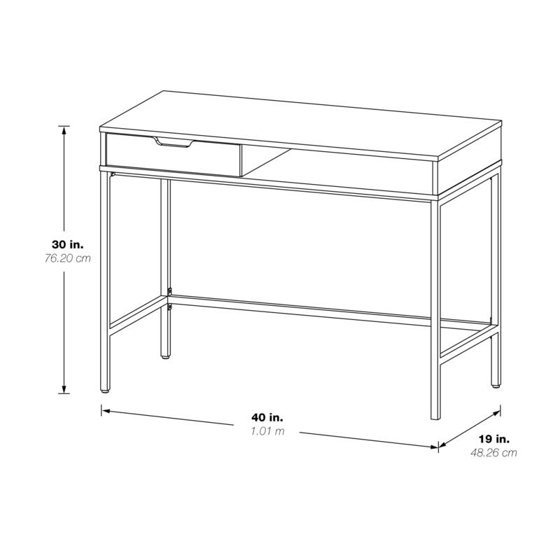 Contempo 40" Desk with Drawer and Shelf