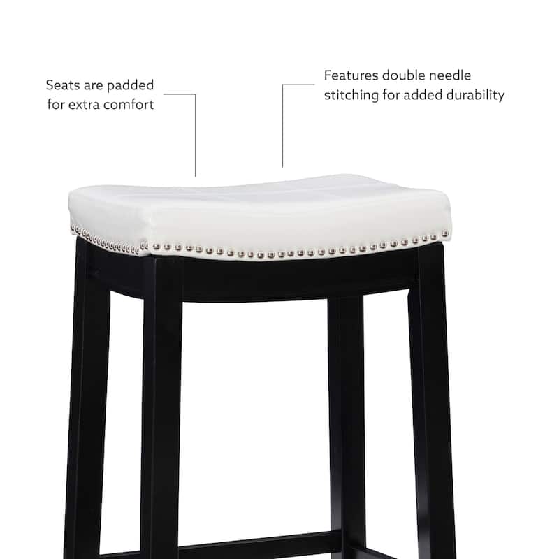 3-Piece Counter Table and Stools - 47.25" - Black and White