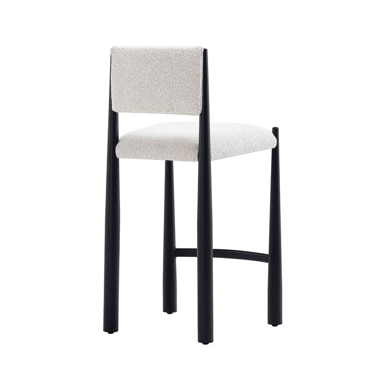 Manhattan Comfort Lennor Metal Boucle Counter Stool