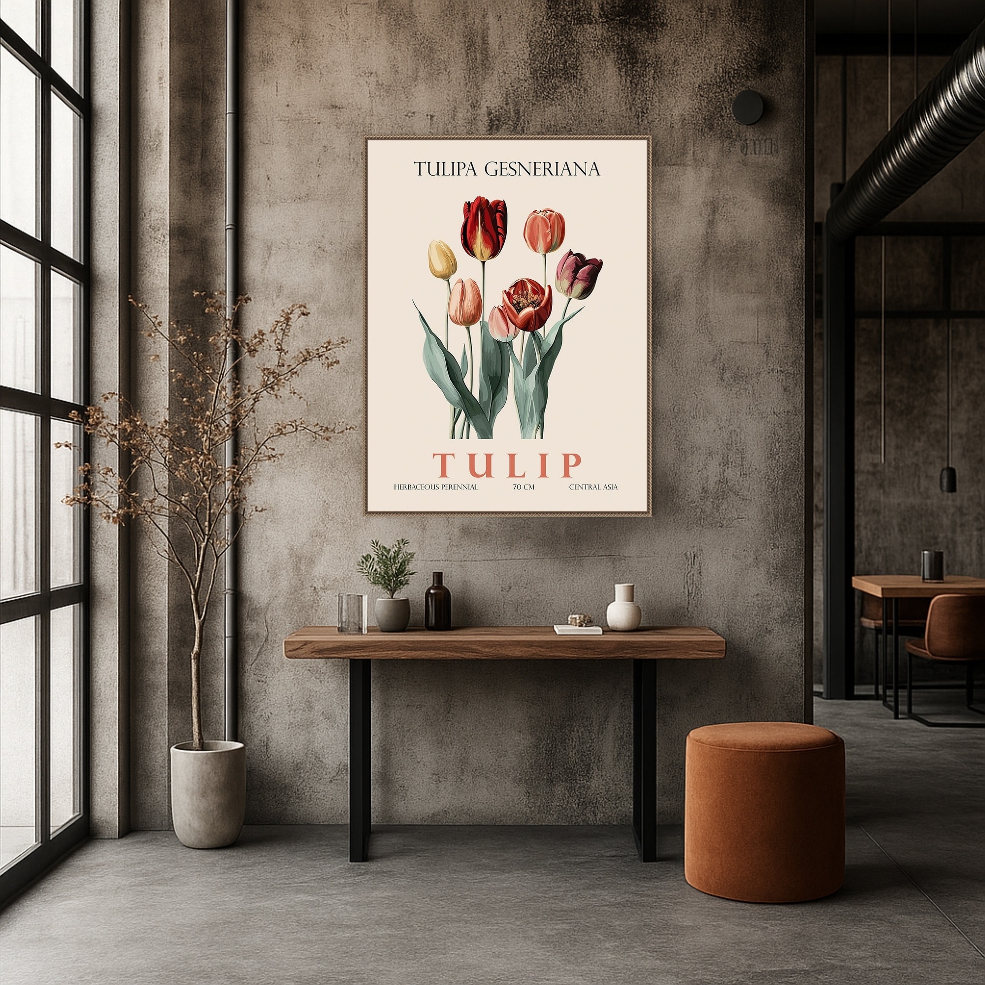 Vintage Botanical Tulip Illustration by Christopher Giampietro