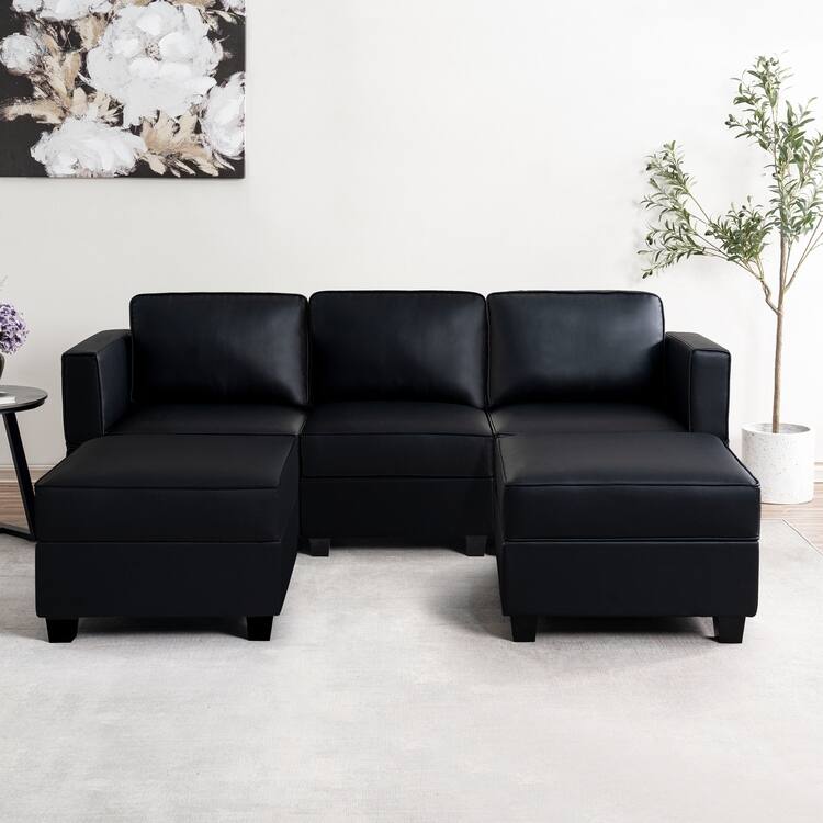 Modular Convertible Sectional Sofa Bed - Reversible Sleeper Couch