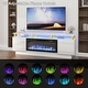 preview thumbnail 30 of 54, BOSSIN 70" Modern Electric Fireplace TV Stand, with Electronic Flame and LED Lights, High Gloss Finish Entertainment Center