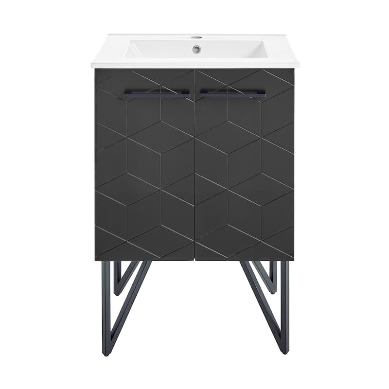 Annecy 24" Bathroom Vanity in Phantom Black