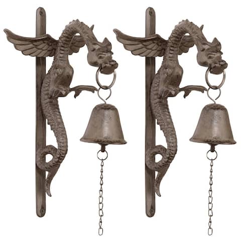 Design Toscano Florentine Dragon Gothic Iron Doorbell Set of Two