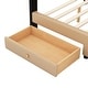 preview thumbnail 6 of 6, Full Size Cute Bear Shaped Upholstery Platform Bed Frame w/2 Drawers