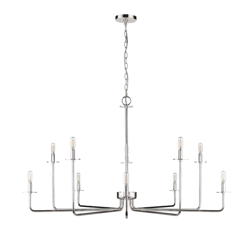 Millennium Lighting Marceline 8/10 Chandelier Ceiling Light - 10 - Polished Nickel