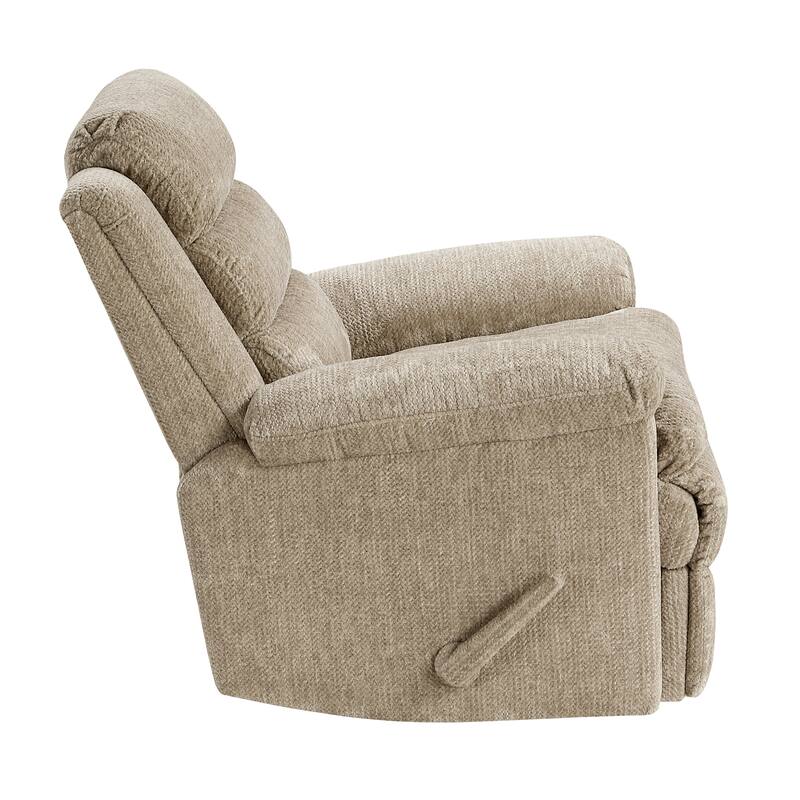 Sofiane 41" Microfiber Swivel Glider Recliner - Pull-Handle Motion