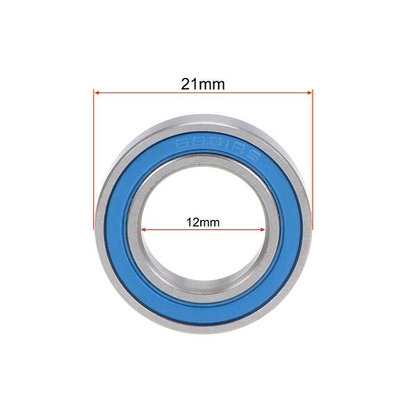 6801 2RS Ball Bearings 12x21x5mm Double Sealed Chrome Steel Blue Cover