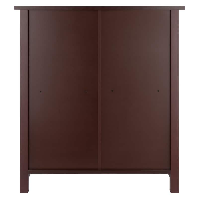 4 Pc Storage Shelf with 3 Foldable Woven Baskets - 30" - Walnut Brown
