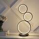 preview thumbnail 2 of 5, Lillian 17.25" 3-Light Bohemian Coastal Iron Integrated LED Table Lamp, Black by JONATHAN Y