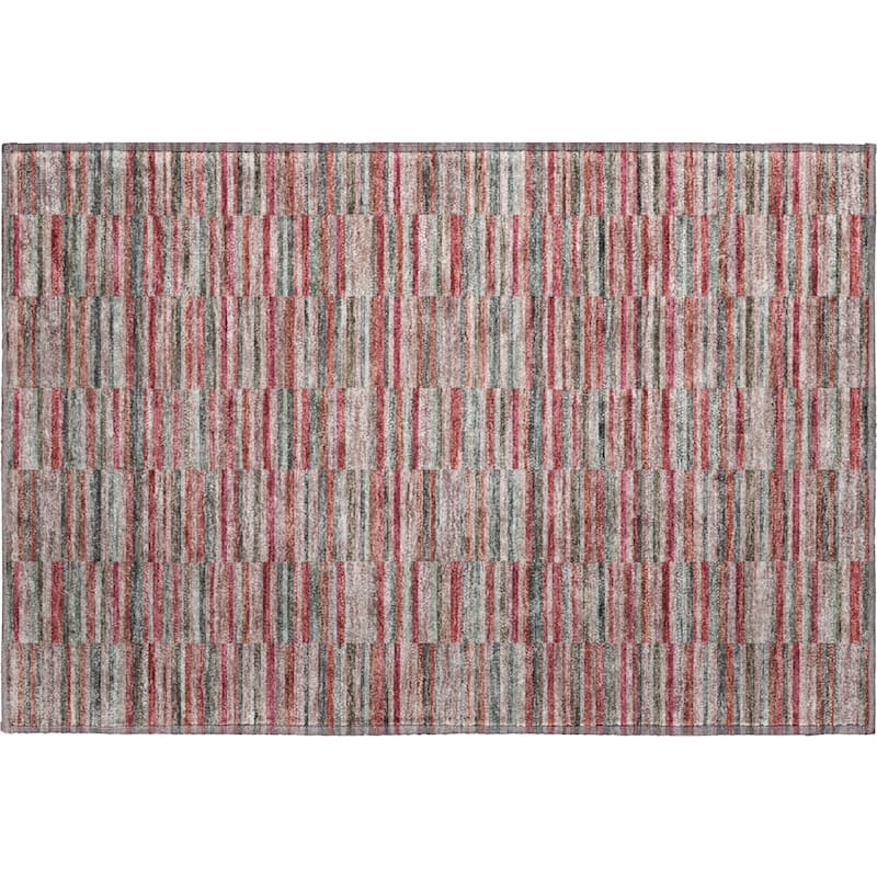 Premium Washable Super Soft Geo Stripe Mayfield Rug
