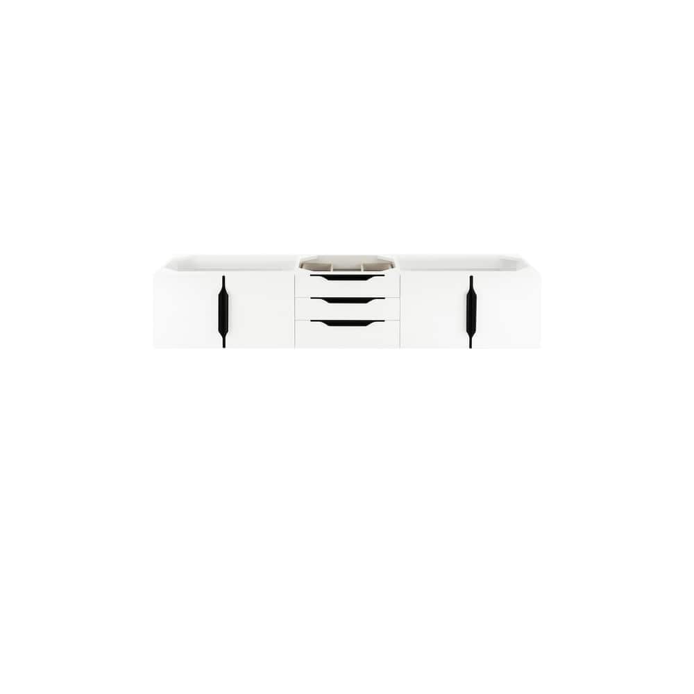 James Martin Vanities 983-V72D-W-B Columbia 72" Double Wall Mounted