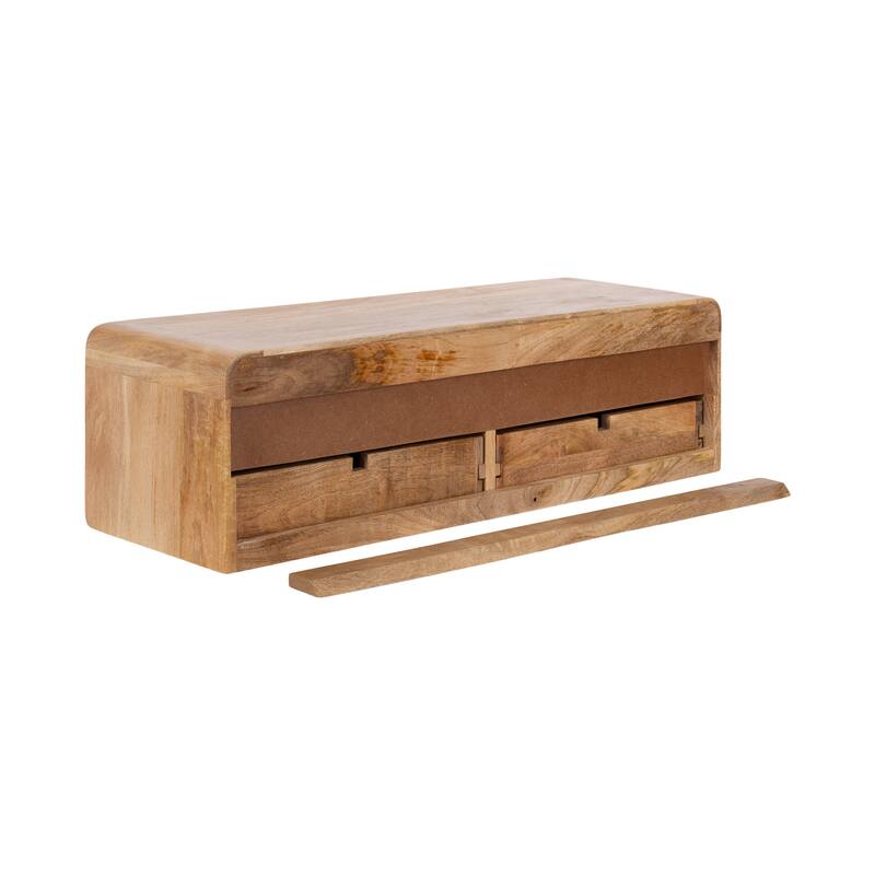 Kate and Laurel Kato Wood Floating Console Table