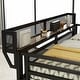 preview thumbnail 15 of 26, Loft Bed with Desk and Charging Station, Metal Loft Bed with Stairs and Light for Kids and Teens