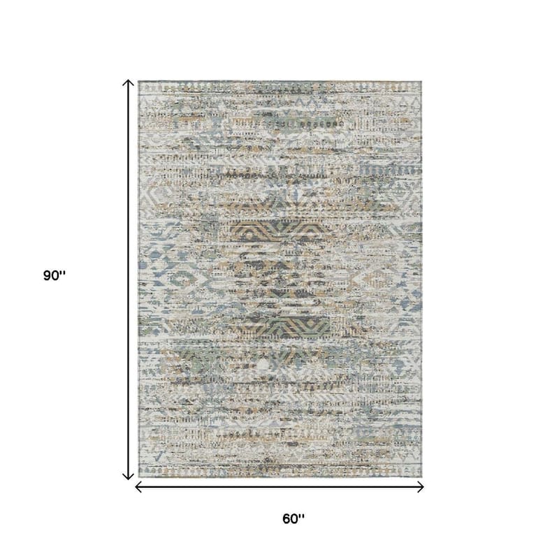 HomeRoots Moroccan Transitional Rectangle Outdoor Rug
