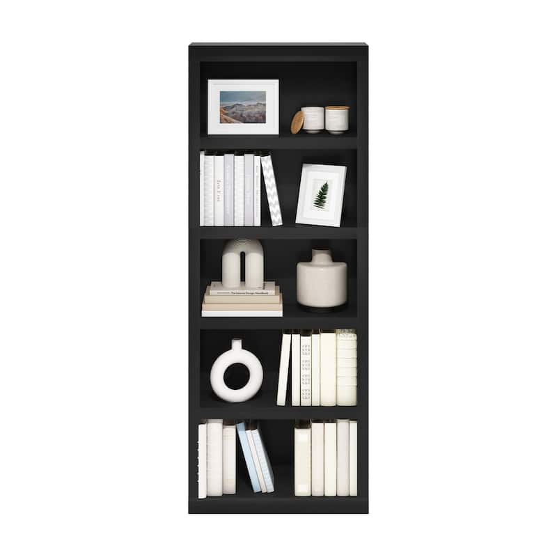 63.54 in. Tall Blackwood Wood 5-Shelf Bookcase
