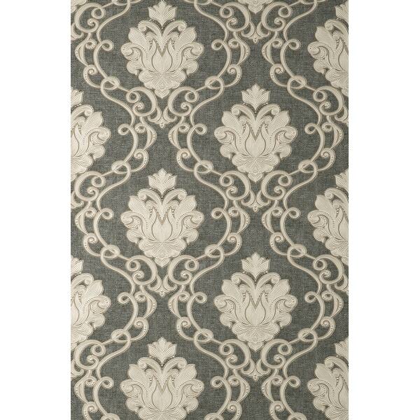 slide 2 of 6, Fine Decor Florentine Charcoal Damask Wallpaper