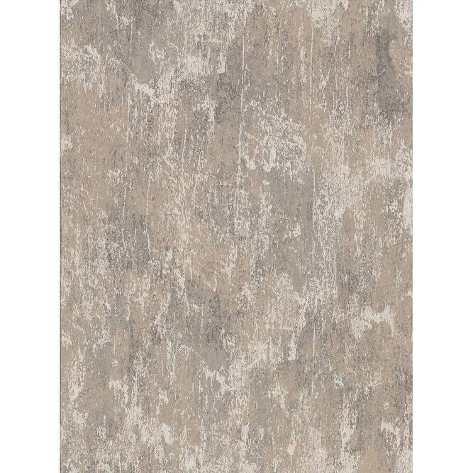 Brewster Bovary Taupe Distressed Texture Wallpaper - 21in x 396in x 0.025in