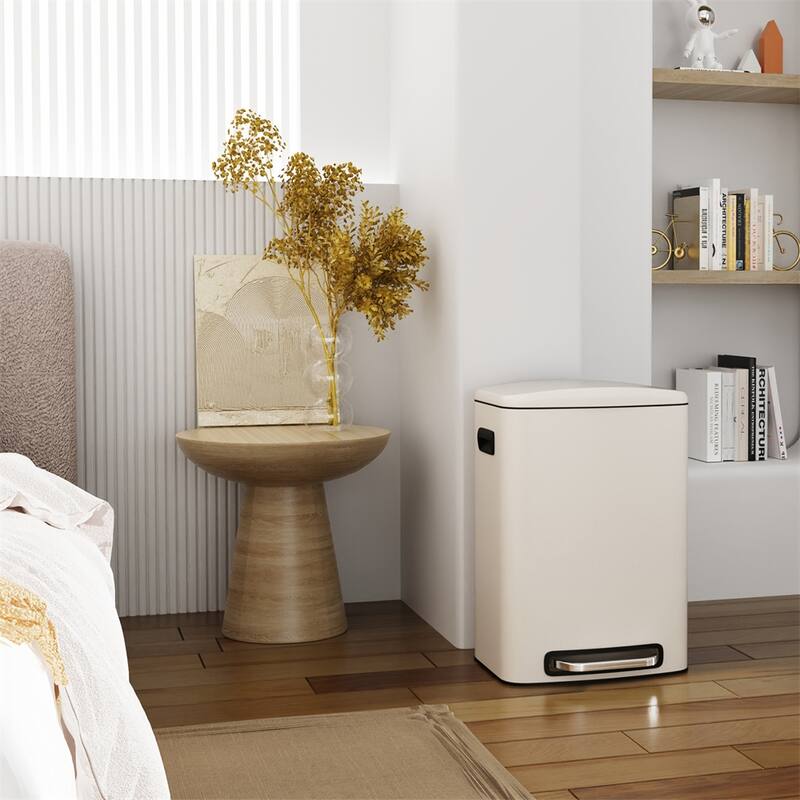 13 Gallon 50L Foot Pedal Operated Soft Close Trash Can Bustbin
