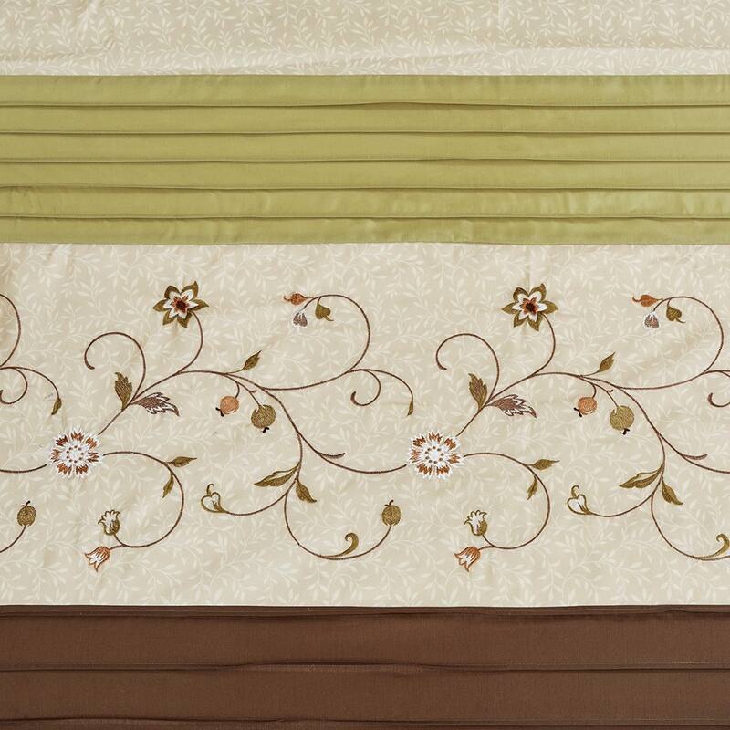 100% Polyester Floral Embroidery Shower Curtain, 72" x 72" Faux Silk Shower Curtain Panel Machine Washable