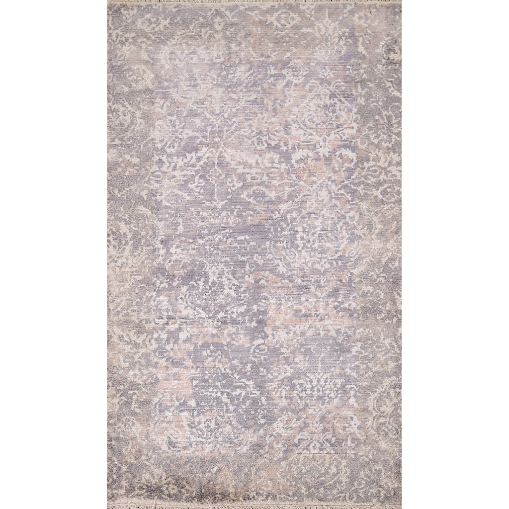 All-Over Abstract Oriental Accent Rug Handmade Wool Carpet - 2'8" x 4'9"