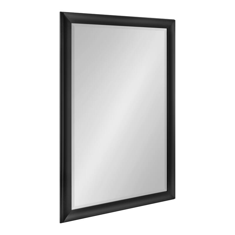 Kate and Laurel Scoop Framed Beveled Wall Mirror - 28x40 - Black