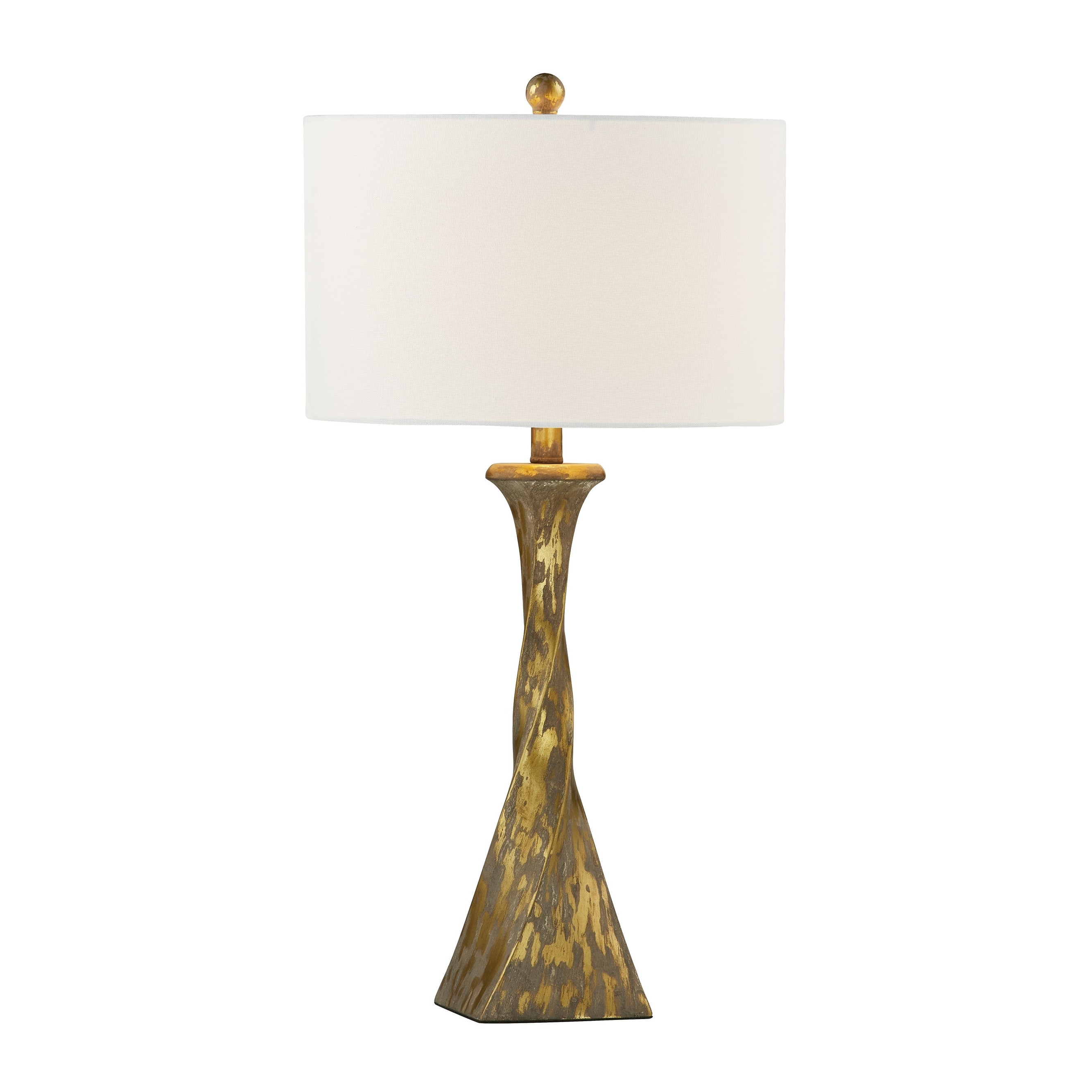 Marcy 30" Table Lamps with Linen Shade, Antique Gold (Set of 2)