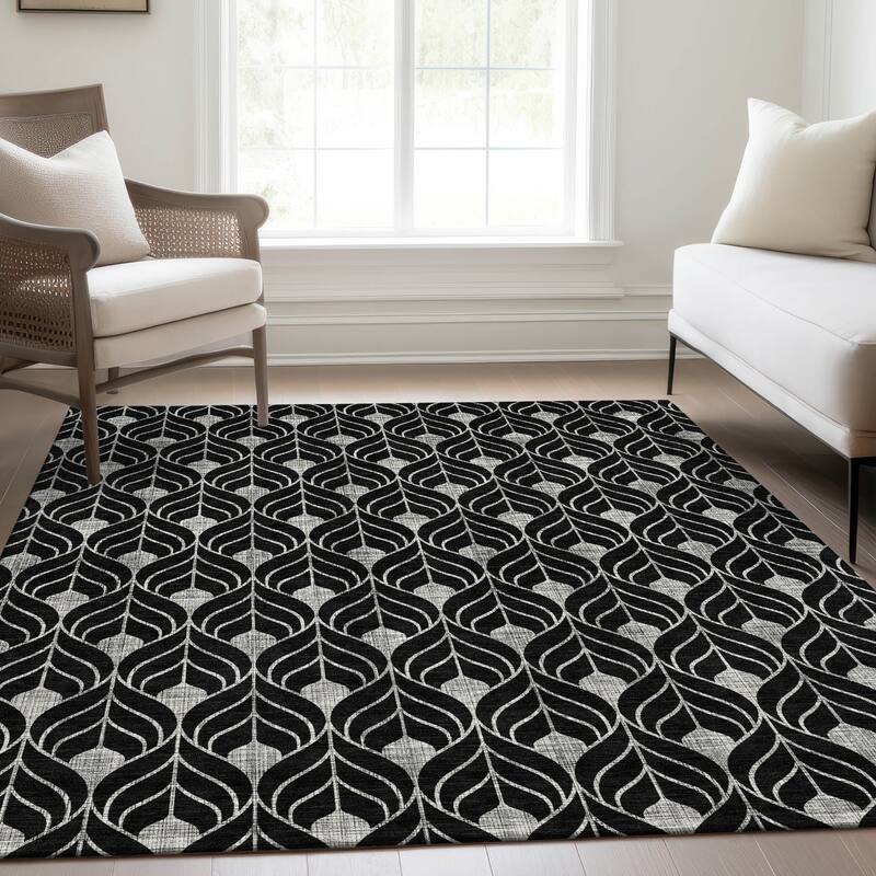 Premium Washable Super Soft Geo Teardrop Mayfield Rug